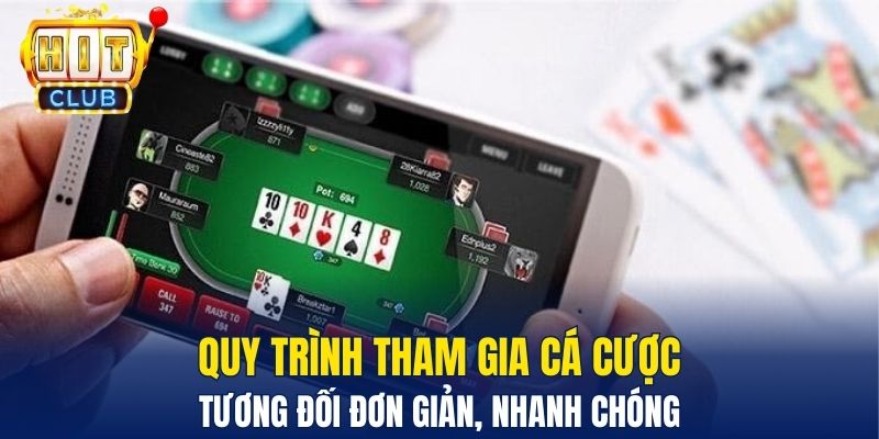 Quy trình tham gia cá cược tương đối đơn giản, nhanh chóng 
